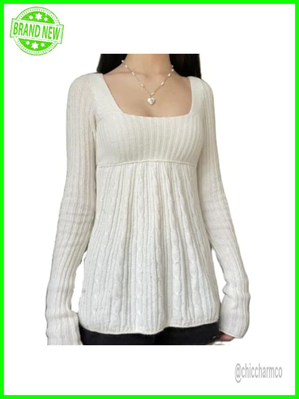 Y2K Fairy Grunge Peplum Tunic Sweater Ruffle Hem Long Sleeve Knit Top